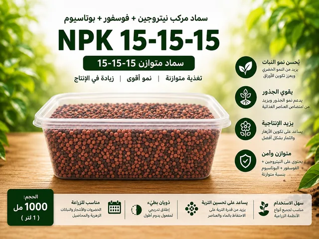 NPK 15-15-15 بطيء الذوبان