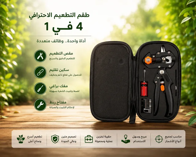 مجموعة أدوات التطعيم والتقليم الاحترافية ثلاثية القص